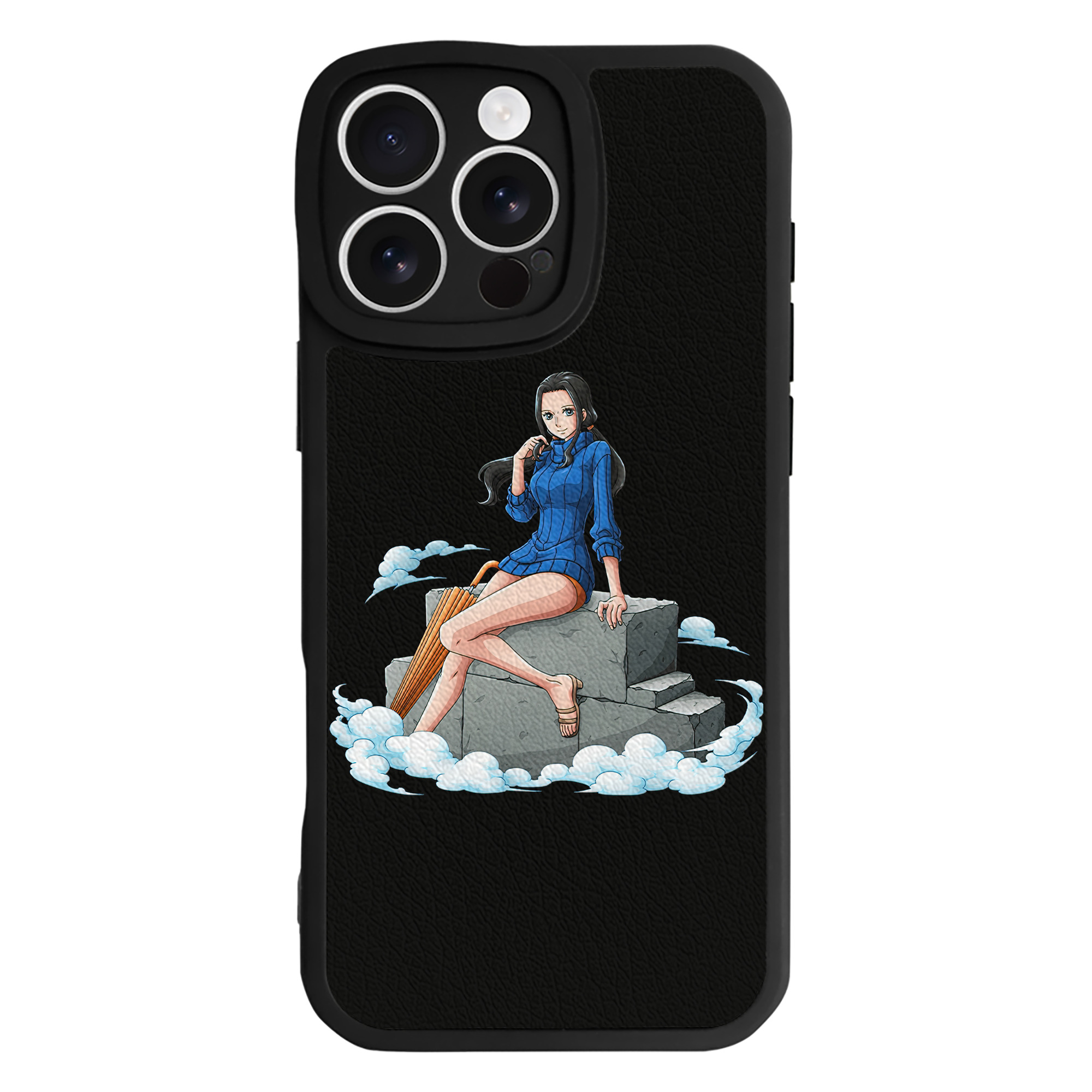 （画像用） ワンピース ニコ・ロビン ONE PIECE Nico Robin 【iPhone 16シリーズ対応】シリコンスマホケース（レザー調） 材質：シリコン